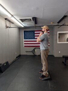 Top Position of the Goblet Squat (Side View)